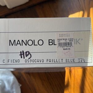 Manolo Blahnik Blue Sequined Heels